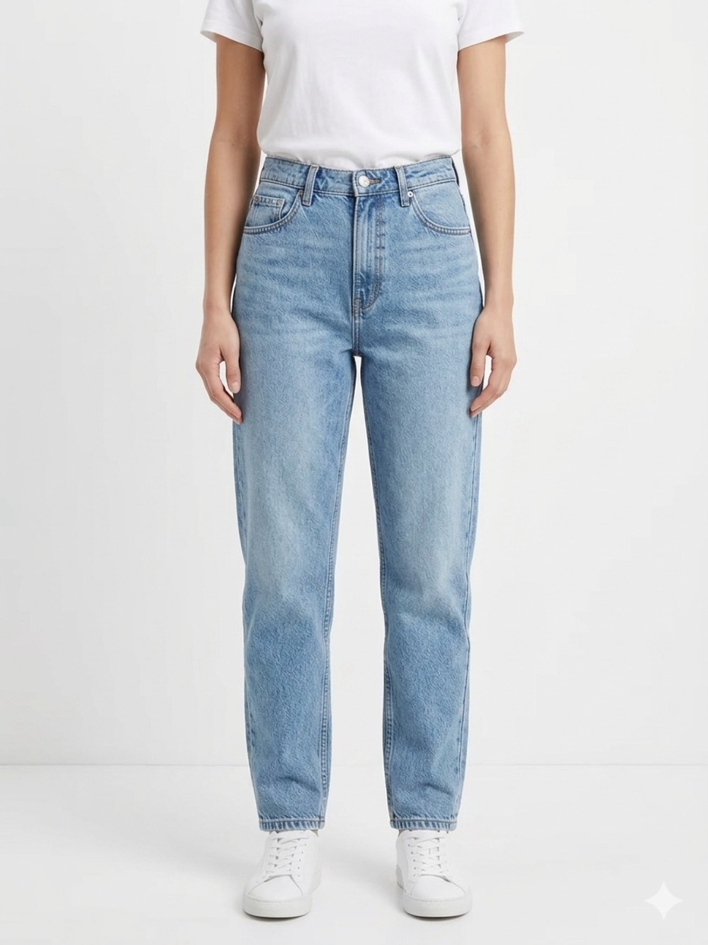 Altar'd State Rigid Cotton Tapered Mom Jeans Medium Wash 27 Elevated Casual
